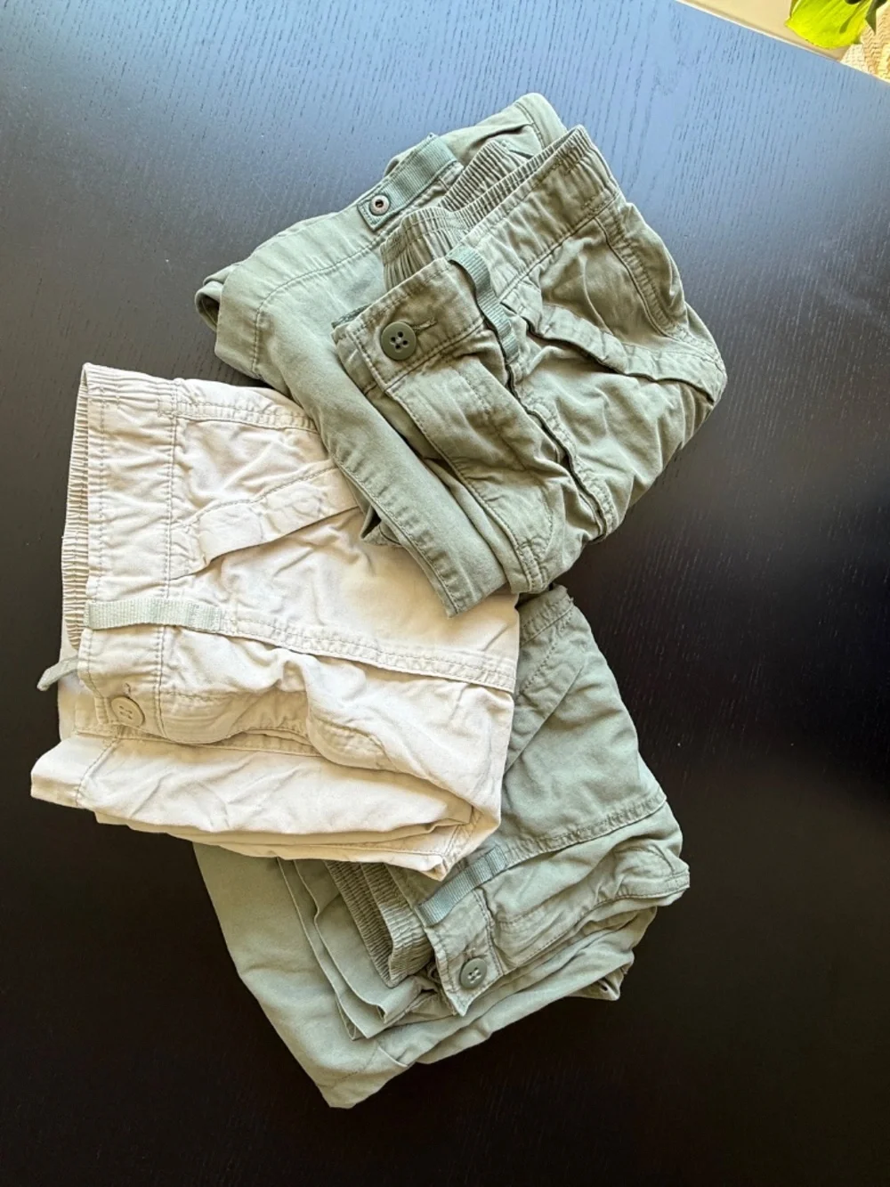 BundleGAP Kids Cargo Pants XXL 14-16 | 3 Pair Olive & Khaki